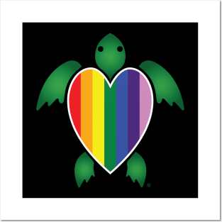 Rainbow Turtle Posters and Art